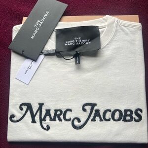 Marc Jacobs White Tee with Black Logo